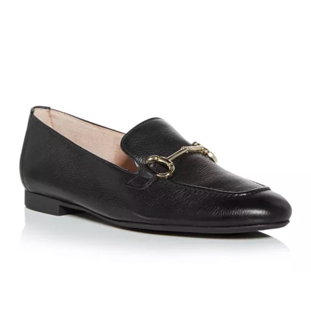 Paul Green Black and Gold Flats with Signature Horsebit